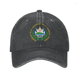 Ball Caps Custom Cotton Coat Of Arms El Salvador Baseball Cap Men Women Adjustable Dad Hat Sports