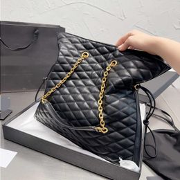 10A Fashion Designer Simple High Square Tote Capacity HandBag Shopping Drawstring Generous Luxury Quality Women's Leather Designer Uftp