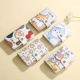 Card Holders 22 Bits Cute Dog Print Holder Wallet Mini Business Bus Purse Small Student Work ID Storage Bag Case