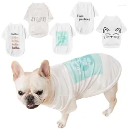 Dog Apparel Vest Soft Puppy Dogs Clothes Cute Pet Cartoon Clothing Summer Shirt Casual Vests For Small Pets Cat T