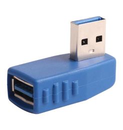 ZJT09 Blue USB30 Connectors Left Angle 90 degree Converters USB 30 Type A Male to Female Plug Adapter Converter6787483