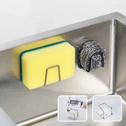 Kitchen Storage Sponges Holder Racks Self Adhesive Sink Drain Drying Rack Stainless Steel Accessories Organiser