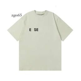 Essentialsclothing Essentialsshorts Essentialsshirtdesigner Tshirts Esse Mens T Shirt FG Tees Fashion Simplesolid Black Letter Printing Couple Top Whi 673