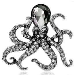 Brooches Women's Octopus Rhinestone Brooch Inlaid Crystal Buckle For Jewellery Making Clothes Bags Supplies