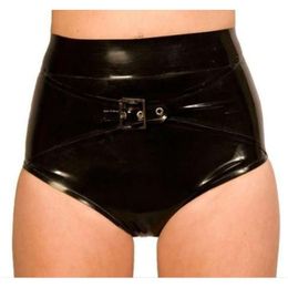 100% Natural Latex Rubber Shorts Handmade Custom Pants Black High Waist Halloween CosplayCosplay,Masquerade