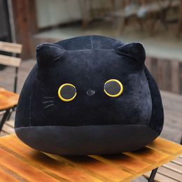 18cm Black Toys Fat Cat Pillow Soft Plush Doll Anime Plushie Stuffed Animal Toy Kids Birthday Gift Valentine's Decor