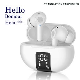 Wireless smart Bluetooth translation headset supports 144 languages multi-national translation binaural online and offline translation translation headset