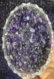 100g Natural amethyst crystals gravel amethystine quartz raw rock gemstone crystal chips healing mineral degaussing for decor1115144