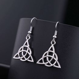 Viking Triquetra Irish Celtics Witch Knot Women Girls Wicca Vintage Dangle Earrings Trendy Jewellery Wholesale New