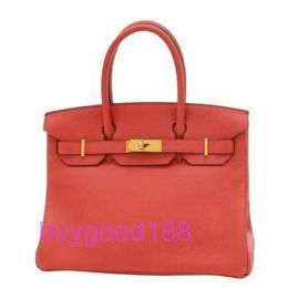 AA Briddkin Top Luxury Designer Totes Bag Stylish Trend Shoulder Bag 30 Red Leather Handbag Authentic Womens Handbag