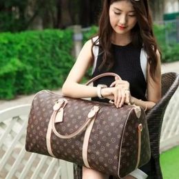 luxury Duffel Bags Bag fashion men travel duffle bags brand designer luggage handbags pu leather large capacity sport bag 55cm