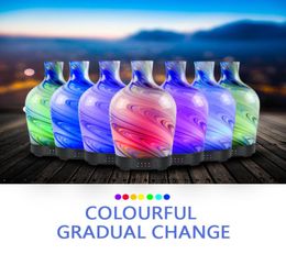 100ml Glass Aromatherapy Humidifier Essential Oil Diffuser Ultrasonic Quiet 7 Colour Light Home Office Living Room Spa Yoga3552404