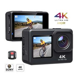 Sports Action Video Cameras 203 shockproof 4K action camera 16MP 2.0-inch LCD EIS zoom video shooting 30m waterproof Go sports helmet Pro camera J240514