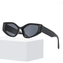 Sunglasses Fashion Retro Cat Eye Polygon Black Women Punk Shades UV400 Men Cateye Sun Glasses Eyeglasses