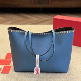 10A Fashion Designer Luxury Rivet Leather Totes High Women's Fashion Fashion Quality Versatile Temperament Handbags Minimalist Gen Llfg