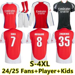 RICE SMITH ROWE G.JESUS SAKA soccer jerseys SALIBA 24 25 Fans Player version ODEGAARD MARTINELLI 2024 football kits shirt Men Kids long sleeves sets uniforms S-4XL