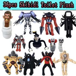 Stuffed Plush Animals Skibidi Toilet Titans TV Man Drill Toys Speakerman Camera Clockman Doll Clock Camara Q240515