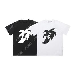 Palm 24SS Summer Letter Printing Logo Ghost Funny Face T Shirt Boyfriend Gift Loose Oversized Hip Hop Unisex Short Sleeve Lovers Style Tees Angels 2255 EXY