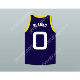 Custom Any Name Any Team BLANKO 0 MONSTARS DARK BLUE BASKETBALL JERSEY SPACE JAM All Stitched Size S-6XL Top Quality