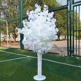 Decorative Flowers 10 Pcs Uplcale Stage Decor Encryption Cherry Blossoms Tree Wedding Decoration Runner Aisle Road Guide Flower Party