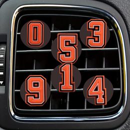 Other Parts Orange Number 11 Cartoon Car Air Vent Clip Outlet Per Conditioner Clips For Office Home Drop Delivery Ot0Lc