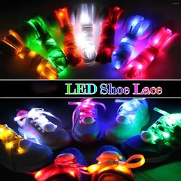 Shoe Parts LED Sport Laces Luminous Shoelaces Glow Strings Round Flash Light No Tie Lazy Party Decor