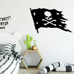 Wall Stickers Design Pirate Flag Family Mural Art Home Decor In The Kitchen Decal