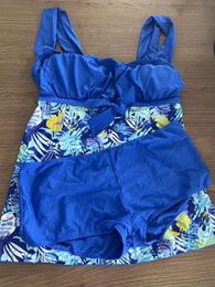 New Plus Size Swimdress Swimsuit Chubby Women Swimwear Print Large Tankini Summer Bikini Beach Wear Bathing Suit 2024 Mujer 5XL