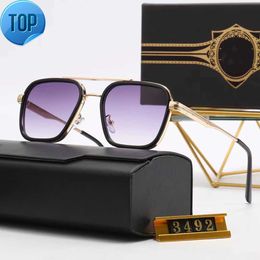 2024 Vintage Pilot Square Womens Men Sunglasses Fashion Designer Shades Golden Frame Style Sun Glasses Mens UV400 Gradient LXN-EVO DITA Sunglass