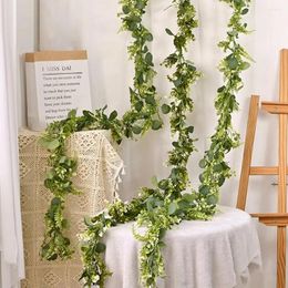 Decorative Flowers Simulated Eucalyptus With Hook Realistic Looking Artificial Vine Persian Leaf DIY Wedding Wreath Home Decor