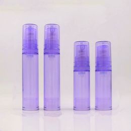 5ml 10ml Empty Airless Pump Plastic Bottles Vacuum Pressure Emulsion Bottle With Lotion Pump Refillable Bottle J61