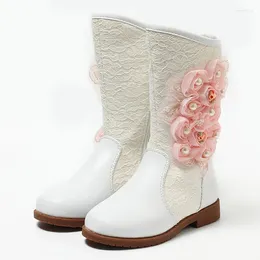 Boots Dolakids Children's Pearl Warm Shoes Are Versatile With Girl's Cotton Show White High