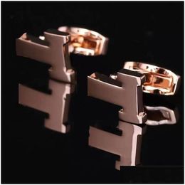 Cuff Links Luxury Designer Classic French Cufflinks For Men Drop Delivery Jewelry Tie Clasps Tacks Dh6Nk