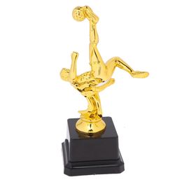 Football Trophy Award Souvenir Plastic Toy Party Award Trophies Competition Winner Mini Soccer Trophy For Kids Gift 240516