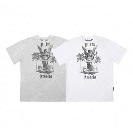 Palm PA Harajuku 24SS Spring American Retro Letter Printing Logo Luxurys T Shirt Loose Oversize Hip Hop Unisex Short Sleeve Tees Angels 2263 XAO