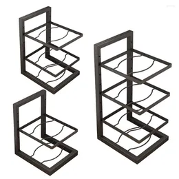 Kitchen Storage Pot Rack Organiser Heavy Duty Free Standing Lid Holder For Under Cabinet Home Cookware Stand