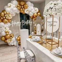 Party Balloons Wedding Decoration Balloon Garland Arch Kit White and Gold Latex Balons Baby Shower Supplies Kid Adult Birthday Party Decors