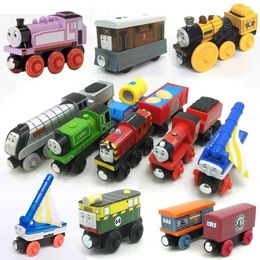 Diecast Model Cars Thomas and Friends Wooden Toys Railways Train Spencer Den Asima Ninjia Train Model Childrens Toy Boys and Girls Collection WX