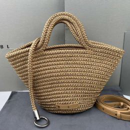 2024 new fashion sector Nylon rope weaving Handbag unisex beach Large Capacity Vacation Travel Tote Bag Cross Armpit Bag summer winter Purse bucket bags 230815