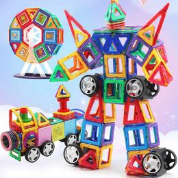 Magnetic Blocks 21-180 pieces of large-sized magnetic building magnets designer building blocks DIY assembly bricks childrens educational toys WX