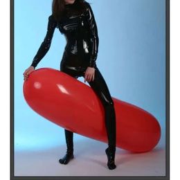 Latex Catsuit Rubber Black sexy jumpsuit party role playing racing uniform beach suit xs-xxl 0.45mm