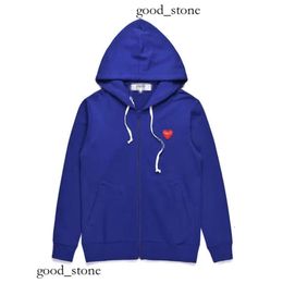 CDGS Hoodie Herren Hoodies Sweatshirts Designer Herren Hoodies Com des Garcons spielen Sweatshirt Red Heart Reißverschluss Hoodie Marke Marine Blue Size XL CDGS Shirt 735