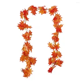 Decorative Flowers Maple Cane Party Po Props Garden Out Door Decor Simulation Wedding Autumn Wreath Artificial Leaf Leaves