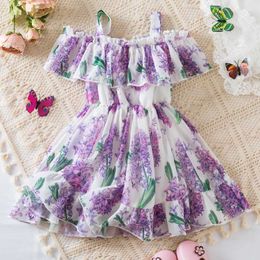 Girl's Dresses 1-5Years Little Girl Princess Dress Clothing 2024 Baby Girls Sleeveless Floral Fashion Dress Children Girl Daily Holiday Clothes