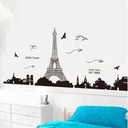 Wall Stickers Eiffel Tower Removable Decor Environmentally Mural Decal Decals Wallpaper Home Decoration