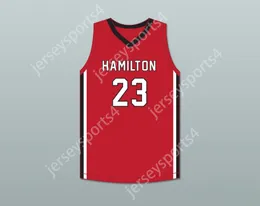 CUSTOM NAY Youth/Kids PATRICK BALDWIN JR 23 SUSSEX HAMILTON HIGH SCHOOL CHARGERS RED BASKETBALL JERSEY 3 Stitched S-6XL