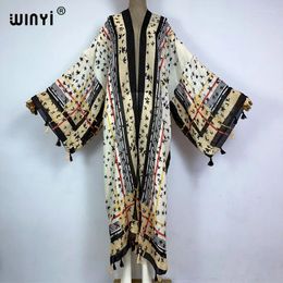 Kimono Summer Bohemia Print Beach Wear Swim Suit Cover Up Africa Women Cardigan Colourful Sexy Holiday Kaftan Elegant Dress