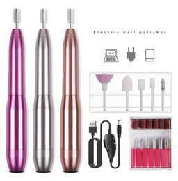 Professional Nail Art Equipment Electric Polisher Portable Wireless Charging Manicure Pedicure Nails Drill Machine Kit Device with5384538
