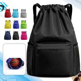 Outdoor Bags 2024 Drawstring Backpack Fashion School Gym Bag Casual String Knapsack Back Pack For Teenager Women Men