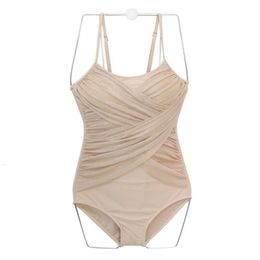 Nude Mesh One Piece Swimsuit Female 2024 Push Up Swimwear Women Bathing Suits Summer Beach Wear Bather Monokini Swim Pool Korean